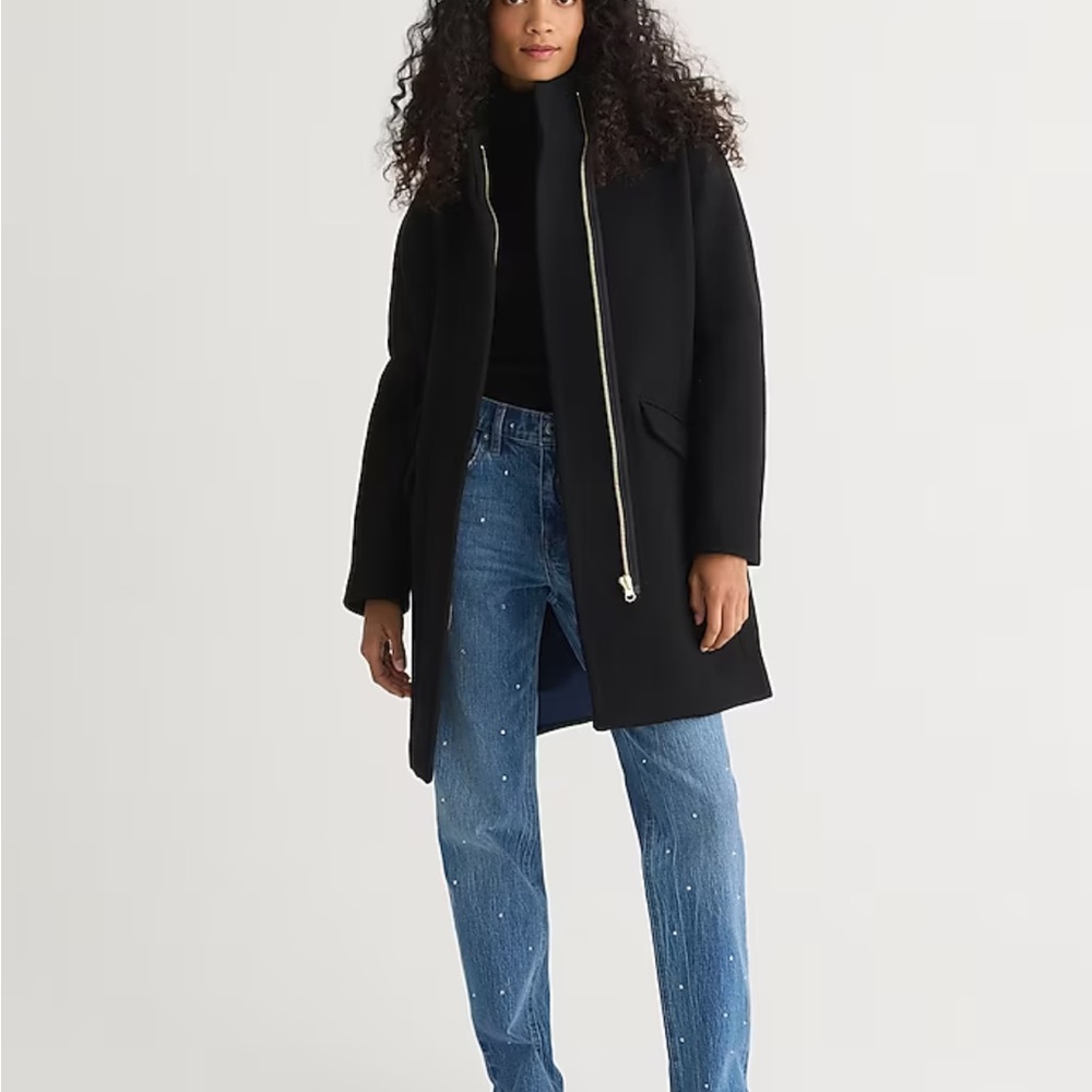 J Crew Cocoon coat in Italian stadium-cloth wool blend